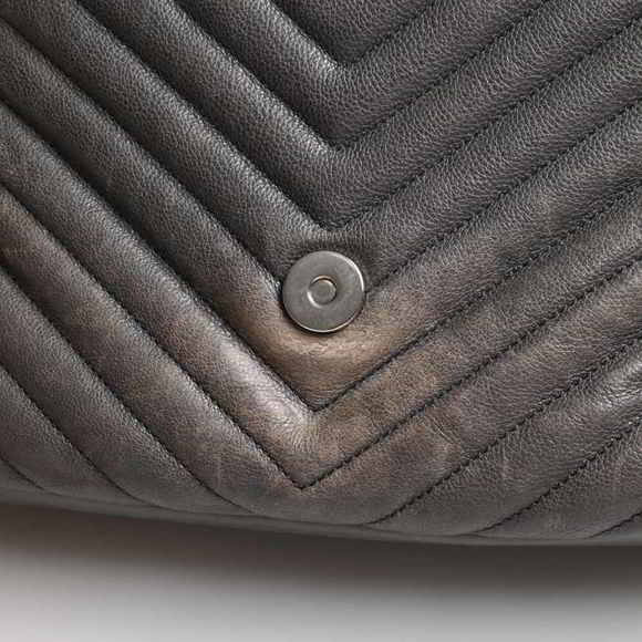 Saint Laurent Leather College 2way Chain Shoulder Bag Gray - Picture 7 of 9